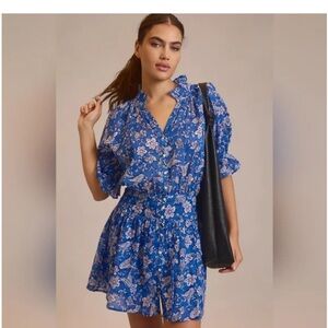 Sundry Blue and Purple Floral Dress